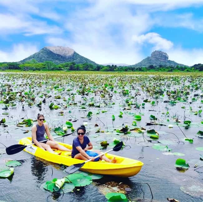 Sigiriya: Sunrise or Sunset Kayaking Tour - Paddling Toward Sigiriya Rock and Pidurangala Rock