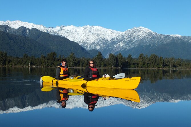 Small-Group Kayak Adventure from Franz Josef Glacier - Crossing Lake Mapourika beneath the Southern Alps