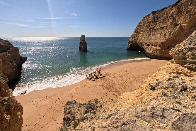 Small Group Paddleboard Experience in Benagil Cave with 4K Photos - Paddling toward Praia da Marinha