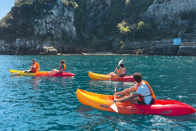 Small groups Kayak tour from Sorrento to Bagni Regina Giovanna - Swimming time, photos, and the small practical touches