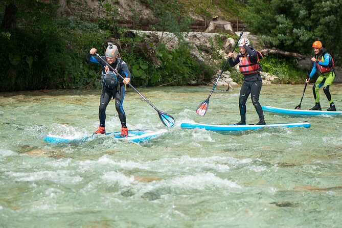 Soca Whitewater Stand-up Paddle Boarding Small Group Adventure - A riverside beach break with fruit and cookies