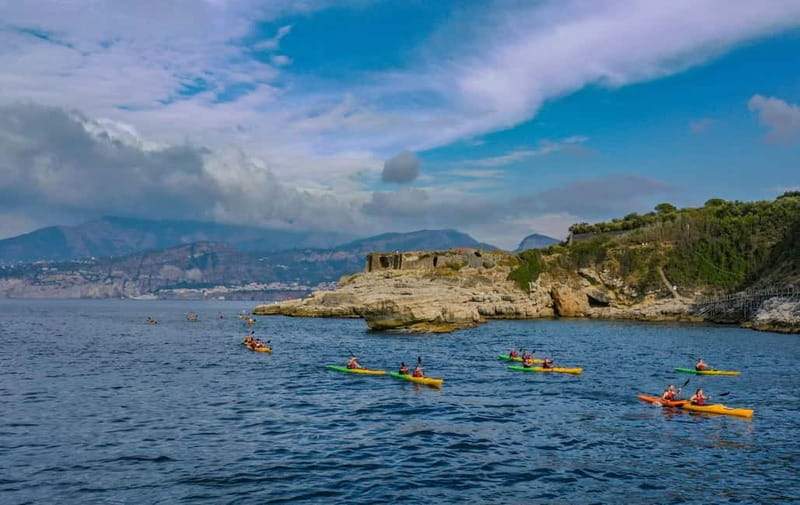 Sorrento: Guided Kayak Tour + Free 1h Paddleboarding - The Baths of Queen Giovanna in about 25 minutes