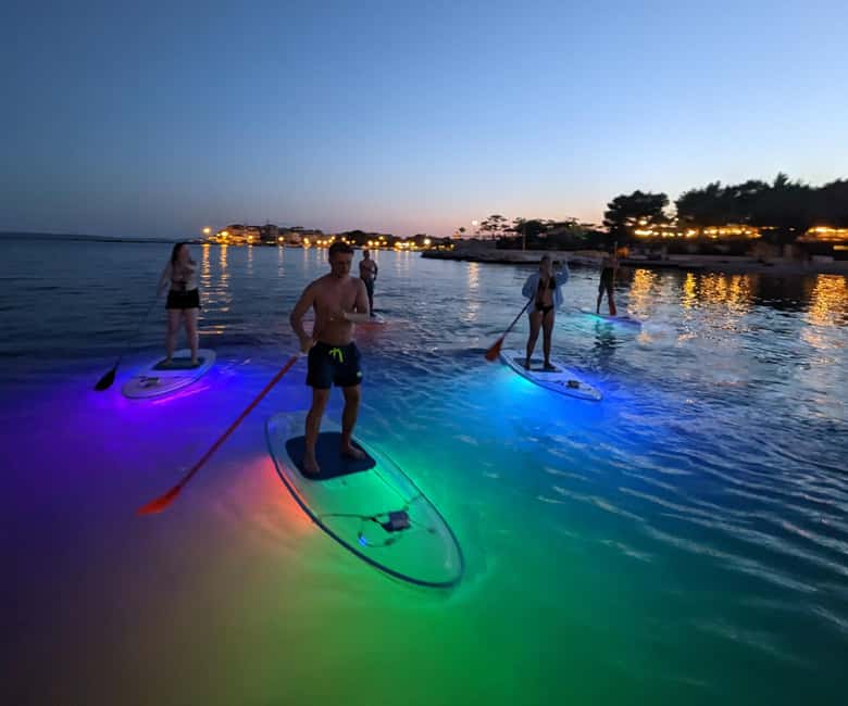 Split: Transparent SUP night Glow tour - Setting off on a glowing board