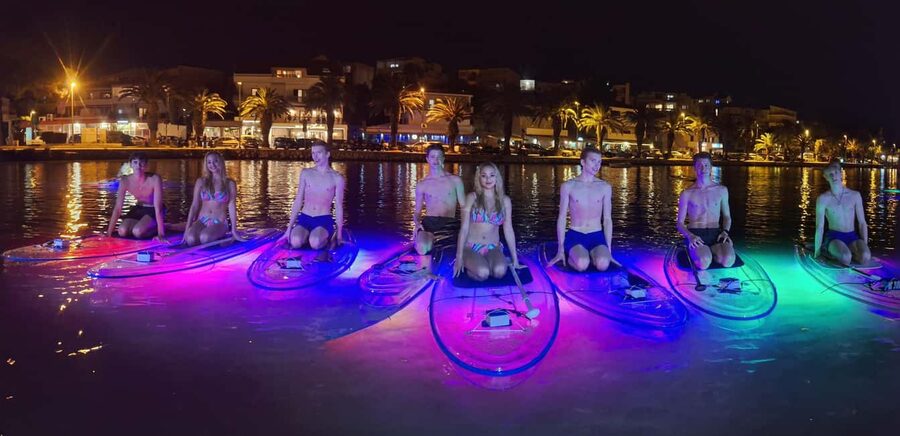 Split: Transparent SUP night Glow tour - The low-season route change