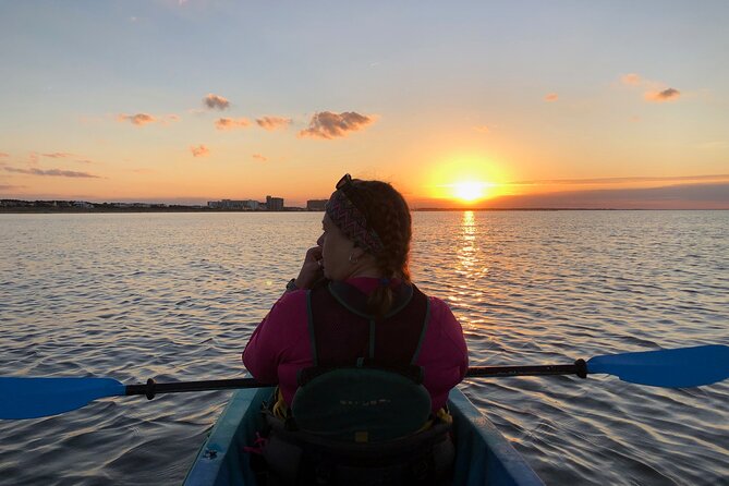 Sunset Dolphin Kayak Tours - The Chesapeake Bay Bridge-Tunnel at sunset