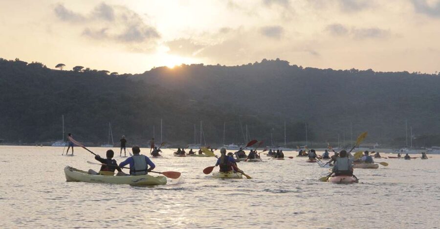 Sunset trip kayak tour in the gulf of Saint-Tropez - A swimming stop near Cap Camarat