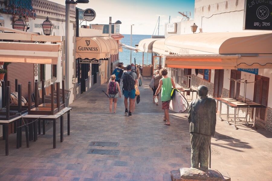 SUP taster course in the picturesque bay of Morro Jable - What the current means for beginners