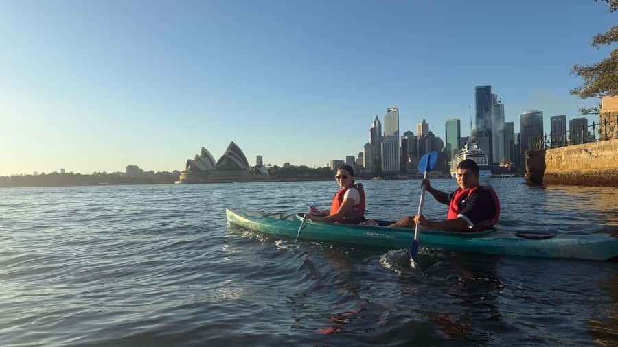 Sydney Sunrise Private Kayak – Opera House & Harbour Bridge - Luna Park from a lower angle