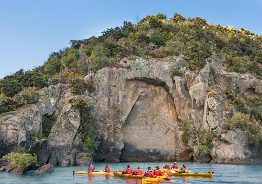 Taupo: Maori Rock Carvings Kayaking Tour - Stories, legends, and the meaning of the site