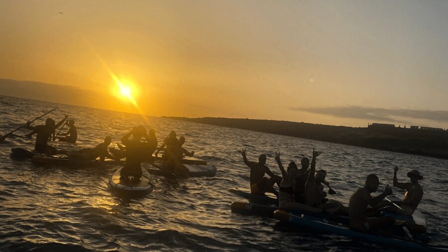Tenerife: Sunset Stand-Up Paddleboarding Tour - La Caleta by stand-up paddleboard
