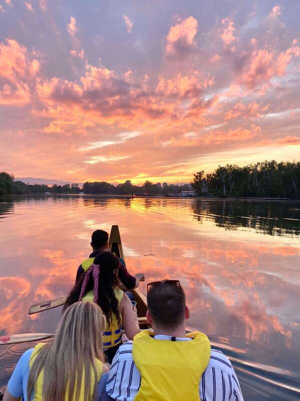 Toronto Islands: Sunset Canoe Tour - The Toronto Skyline From a Canoe