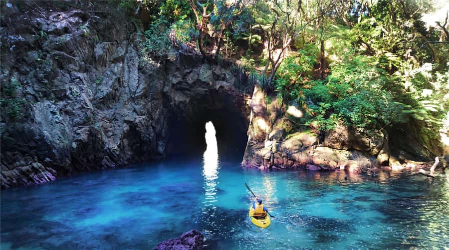 Whangamata: Donut Island Guided Kayaking Experience - Donut Island and the narrow lagoon entrance