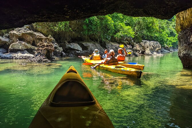 What a great combination, day cruise and night kayak with glowing biolumenescent - Cruising past Cai Beo Fishing Village