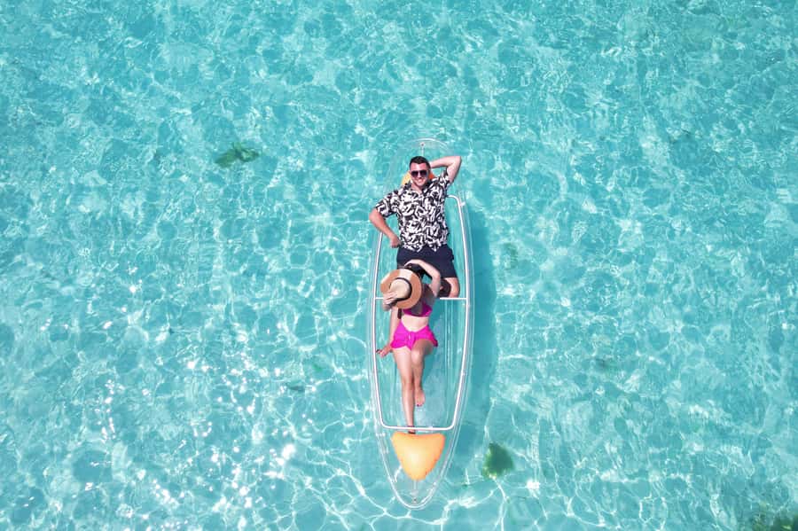 Zanzibar: Transparent Kayak and Drone (with Pickup Included) - How the drone photo session works
